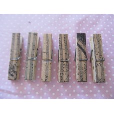 Decoupaged Pegs